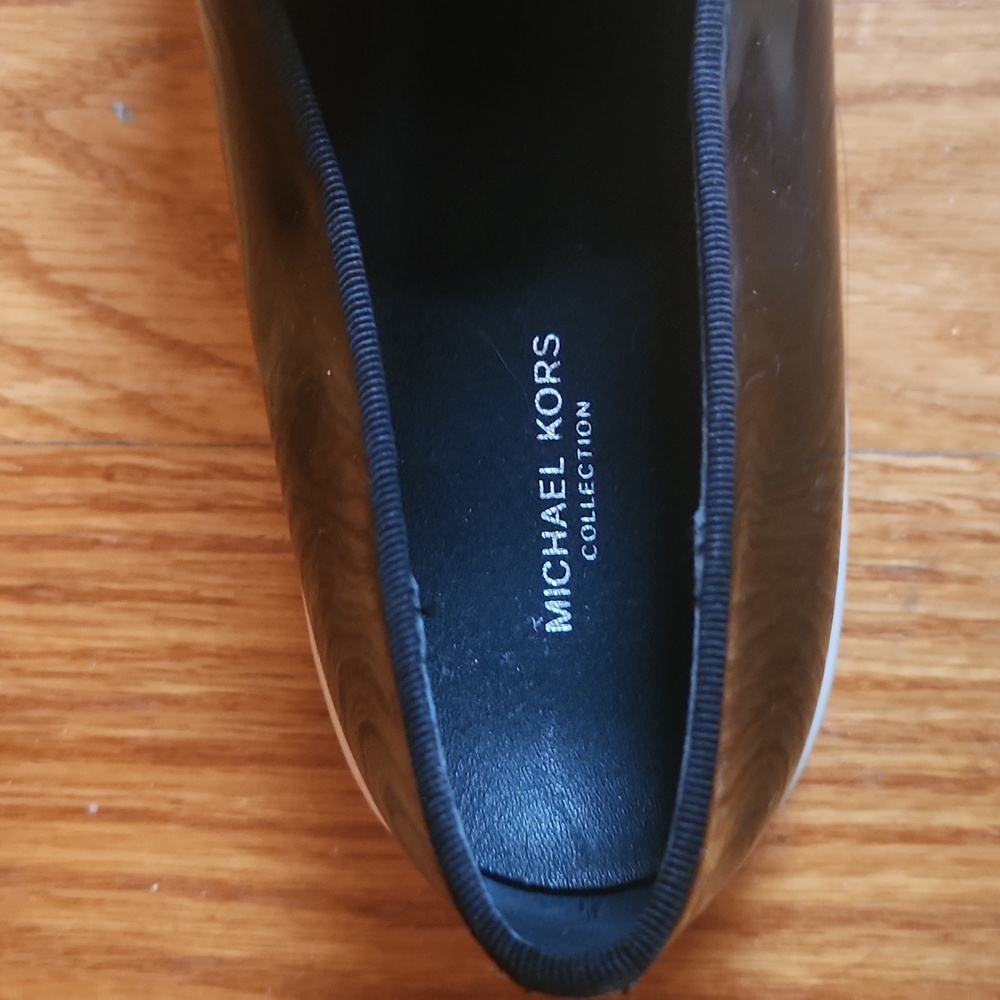 Black Patent Leather Slide Sneakers with Bow - Picture 2 of 5